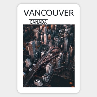 Vancouver British Columbia Canada Cityscape Gift for Canadian Canada Day Present Souvenir T-shirt Hoodie Apparel Mug Notebook Tote Pillow Sticker Magnet Sticker